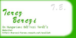 terez berczi business card